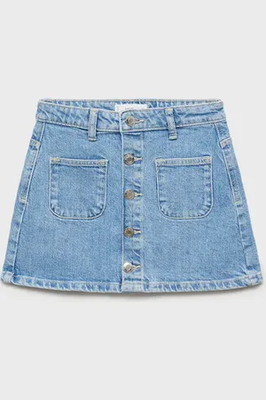 MANGO KIDS Falda denim botones
