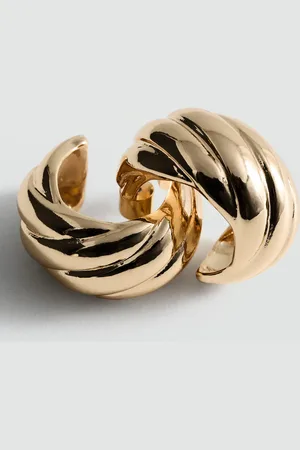 MANGO Pendientes aros entrelazados Unitalla