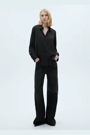 MANGO Camisa fluida satinada