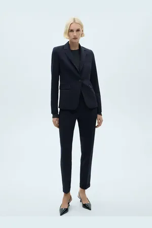 MANGO Pantalón recto traje 2