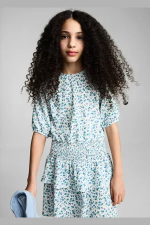MANGO KIDS Vestido flores volante 2 años