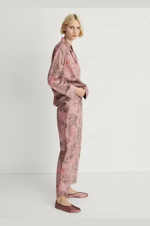 MANGO Pantalón pijama estampado tropical CH