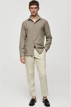 MANGO AN Camisa regular fit lyocell CH