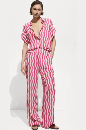 MANGO Pantalón wideleg estampado CH