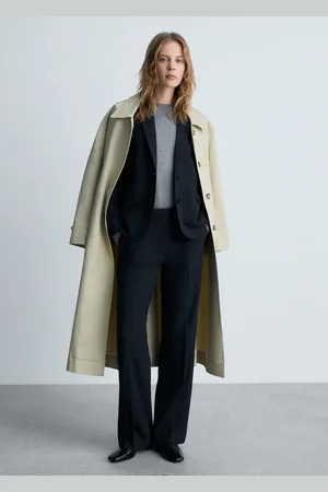 MANGO Pantalón traje raya diplomática