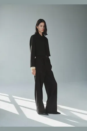 MANGO Pantalón traje recto lazo