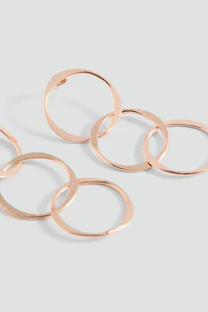 MANGO TEEN Pendientes aros entrelazados Unitalla