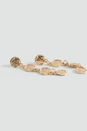 MANGO TEEN Pendientes largo monedas Unitalla