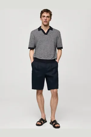MANGO AN Bermudas % lino pinzas 4