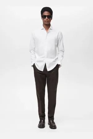 MANGO AN Camisa regular % algodón