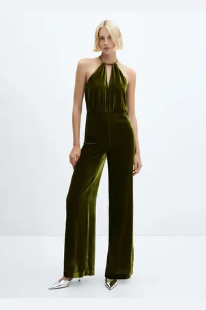 MANGO Ono terciopelo cuello halter
