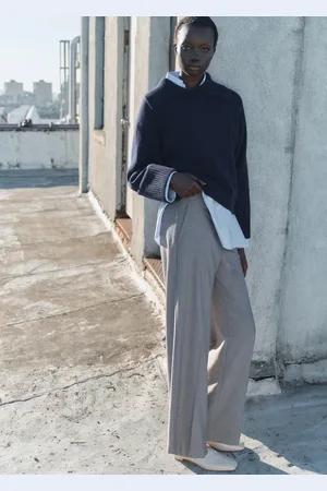 MANGO Pantalón wideleg tiro medio