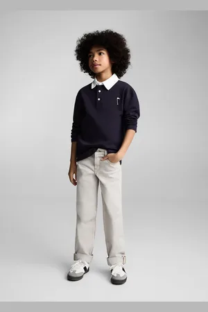 MANGO KIDS Polo algodón cuello contraste años