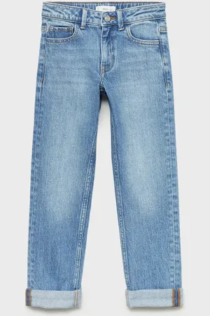 MANGO KIDS Jeans rectos bajo vuelta