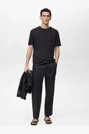 MANGO AN Camiseta lino slim fit