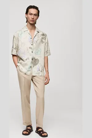 MANGO AN Camisa fluida estampado floral
