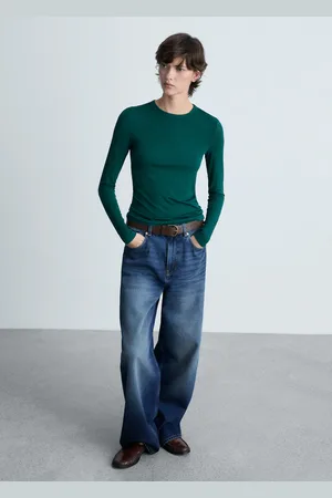 MANGO Camiseta manga larga cuello redondo
