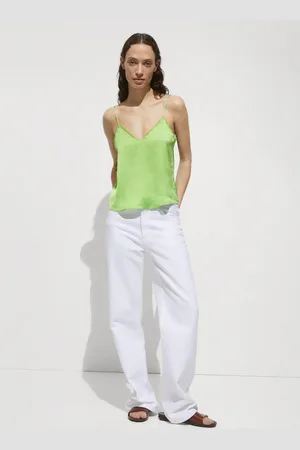 MANGO Top satinado tirantes E