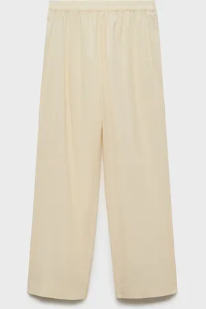 MANGO Pantalón algodón garment washed