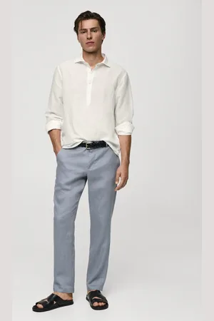 MANGO AN Camisa relaxed fit lino tencel E