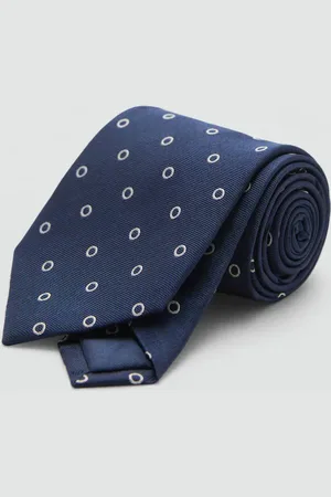 MANGO AN Corbata % seda de mora estructura Unitalla
