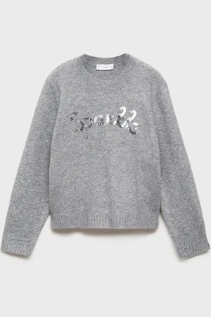 MANGO KIDS Jersey punto lentejuelas 6 años