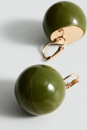 MANGO Pendientes bola resina Unitalla