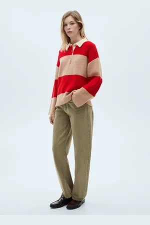 MANGO Jersey rayas cuello polo