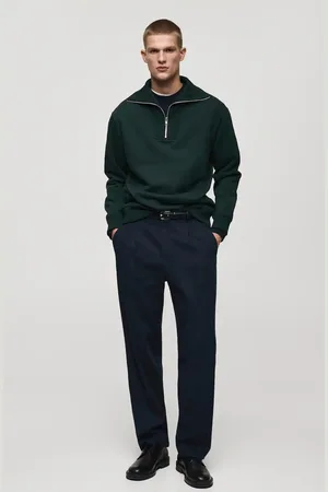 MANGO AN Sudadera regular fit cuello cremallera CH