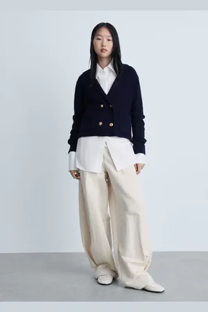 MANGO Chaqueta punto doble botonadura