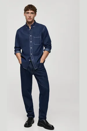 MANGO AN Camisa vaquera % algodón