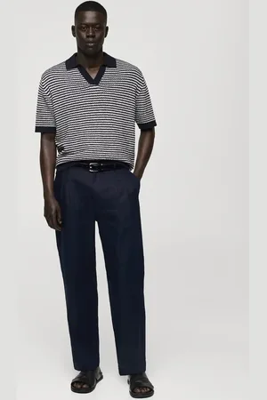 MANGO AN Pantalón % lino relaxed fit