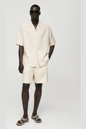 MANGO AN Camisa relaxed fit mezcla lino CH