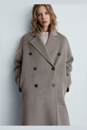 MANGO Abrigo largo handmade oversize