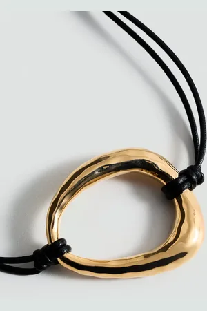 MANGO Collar cordón pieza metálica Unitalla