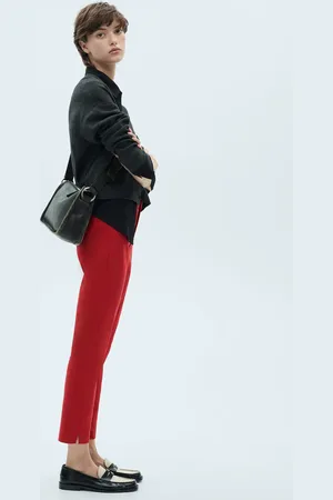 MANGO Pantalón recto algodón