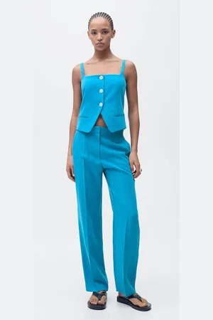 MANGO Chaleco traje espalda abierta