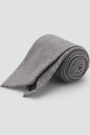 MANGO AN Corbata lana estructura Unitalla