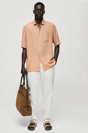 MANGO AN Camisa relaxed fit % tencel