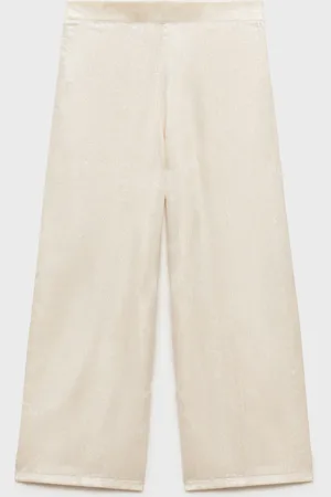 MANGO KIDS Pantalón recto metalizado años