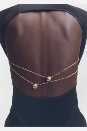 MANGO Collar cadena colgante aros entrelazados Unitalla