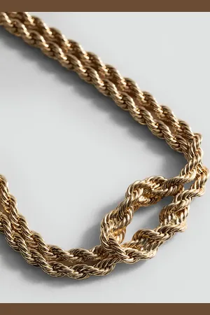 MANGO Collar cadena trenzada Unitalla