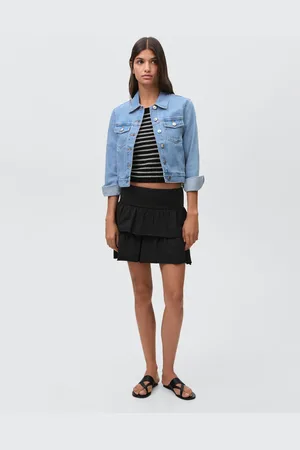 MANGO TEEN inifalda pantalón volantes