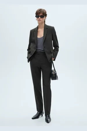 MANGO Pantalón traje raya diplomática