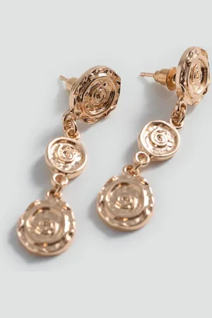 MANGO TEEN Pendientes colgantes moneda Unitalla