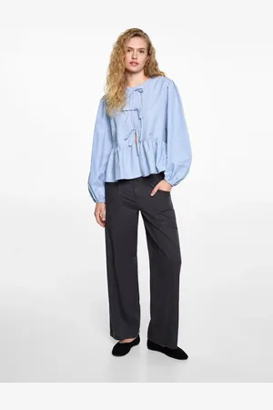 MANGO TEEN Camisa rayas lazos