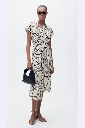 MANGO Vestido estampado detalle nudo CH
