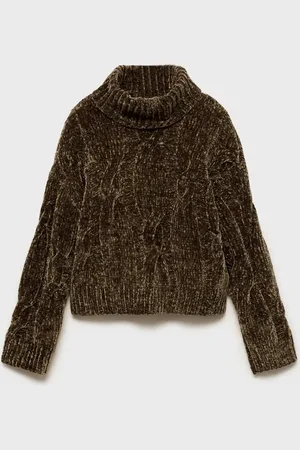 MANGO KIDS Jersey chenilla trenzado cuello alto 8 años