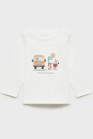 MANGO BABY Camiseta algodón estampada 2 años