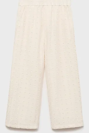 MANGO KIDS Pantalón culotte bordado suizo 8 años